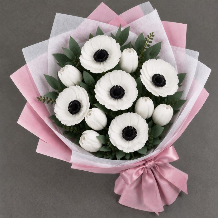 Букет с фиолетовыми анемонами, фото 2